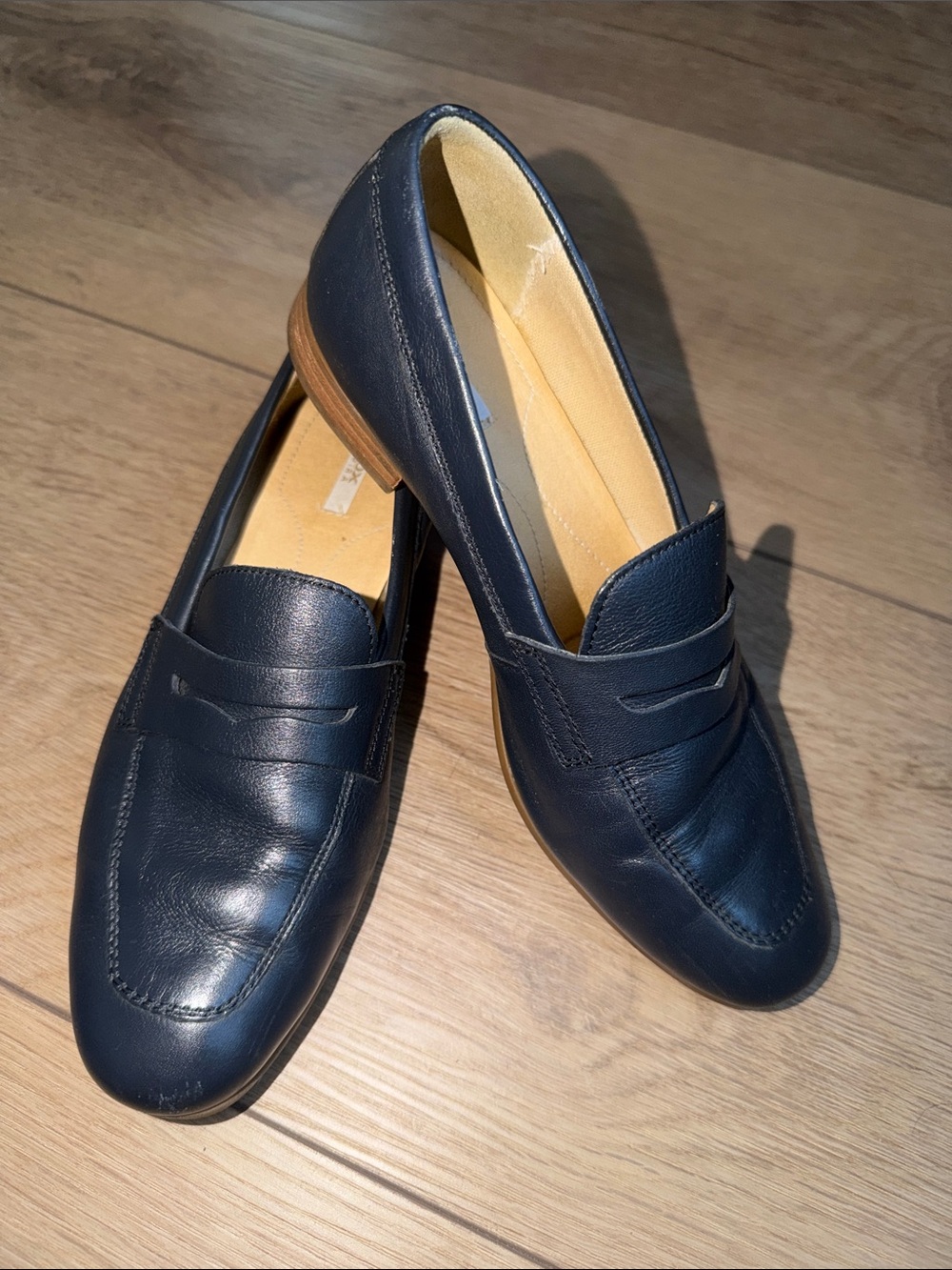 Geox Navy Blue Leather Loafers size 6